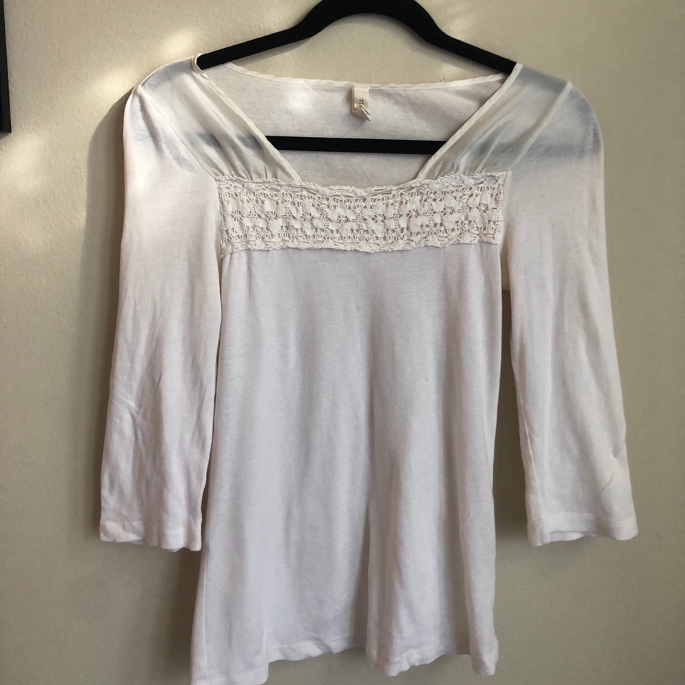 Anthropologie lace and silk blouse